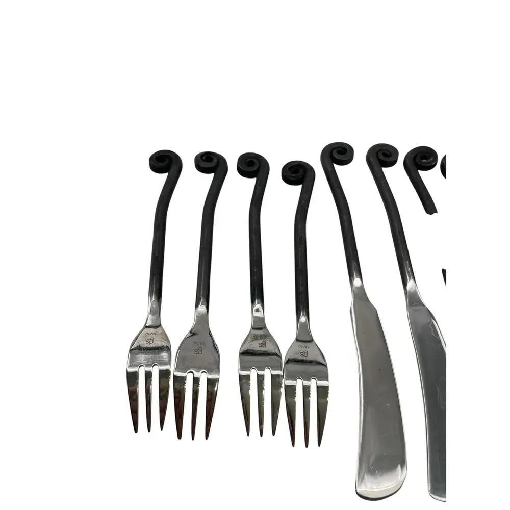 Gourmet Settings Treble Clef Mini Set Spreader Mini Spoon Cocktail Fork Set 12